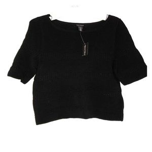 White House Black Market Black Crop Top